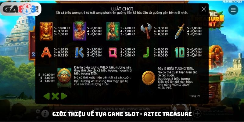 Giới thiệu về tựa game slot - Aztec Treasure