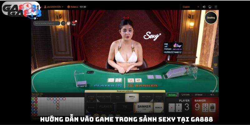 Hướng dẫn vào game trong casino trực tuyến SEXY tại GA888