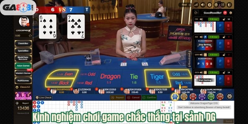 Kinh nghiệm chơi game chắc thắng tại Casino trực tuyến DG