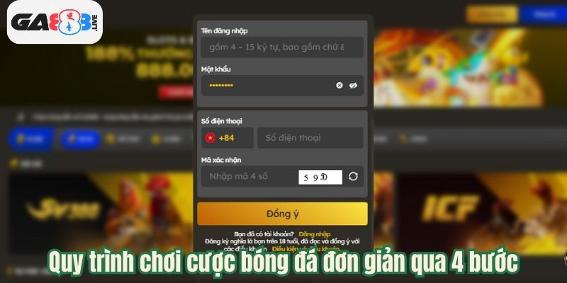 Quy trình chơi Cược Bóng Đá đơn giản qua 4 bước