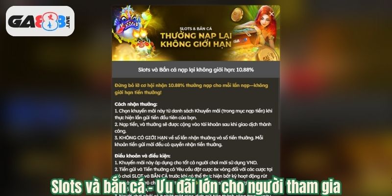 Slots và bắn cá – Ưu đãi lớn cho người tham gia